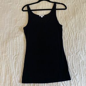 James Perse Black Ribbed Tank Size 3